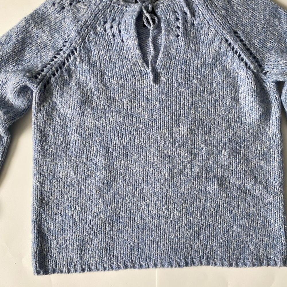 Express Medium Blue Wool Sweater - image 6